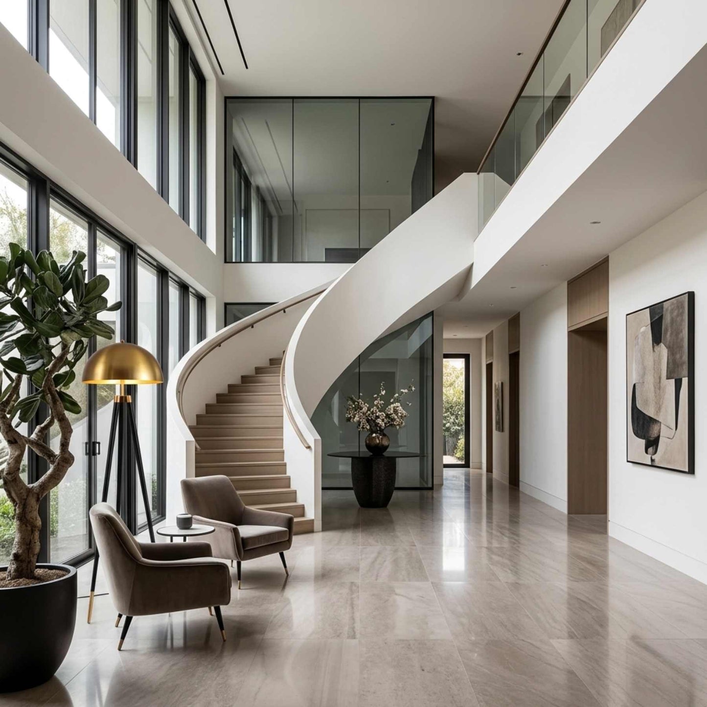 Luminária de Chão Nordic Tripé | Design Escandinavo Contemporâneo