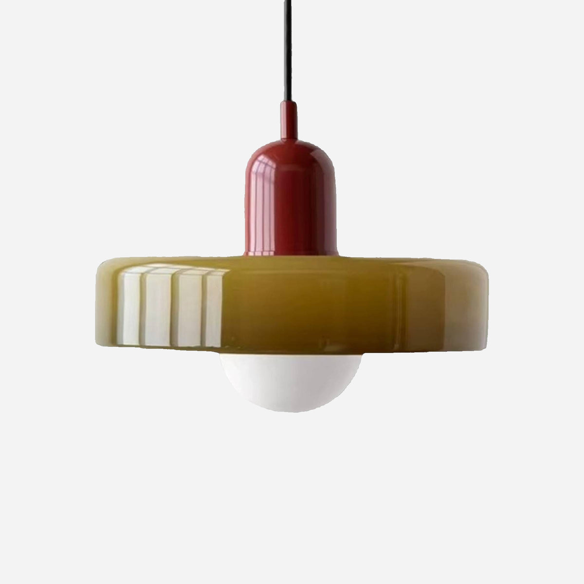 Luminária de Teto Pendente de Vidro Verde Zen