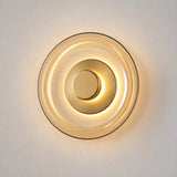 Arandela de parede LED Champagne acesa com luz quente