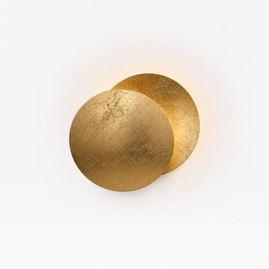 Arandela LED Dourada Eclipse Lunar com Luz Indireta