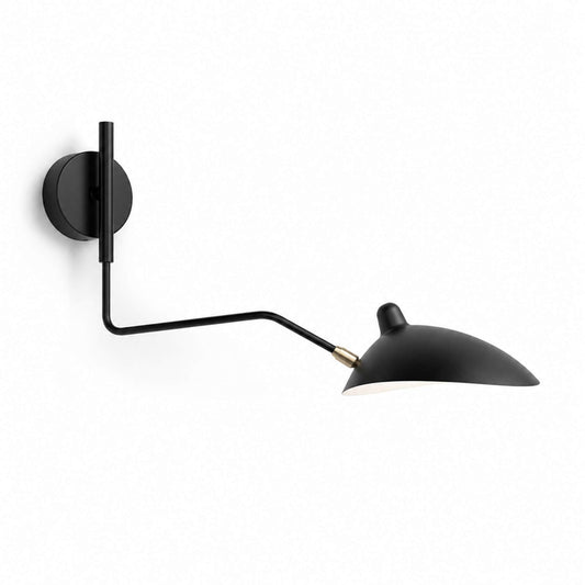 Arandela LED de Parede Preta Articulada 65cm