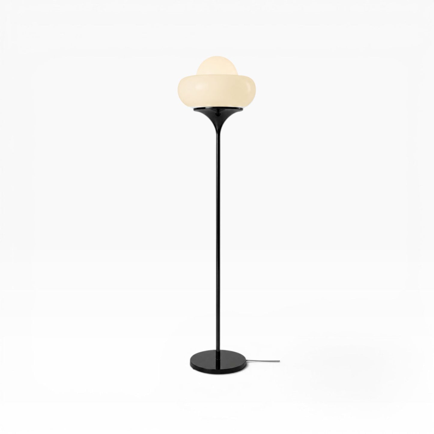 Luminária de Chão Bauhaus | Design Futurista em Vidro e Metal
