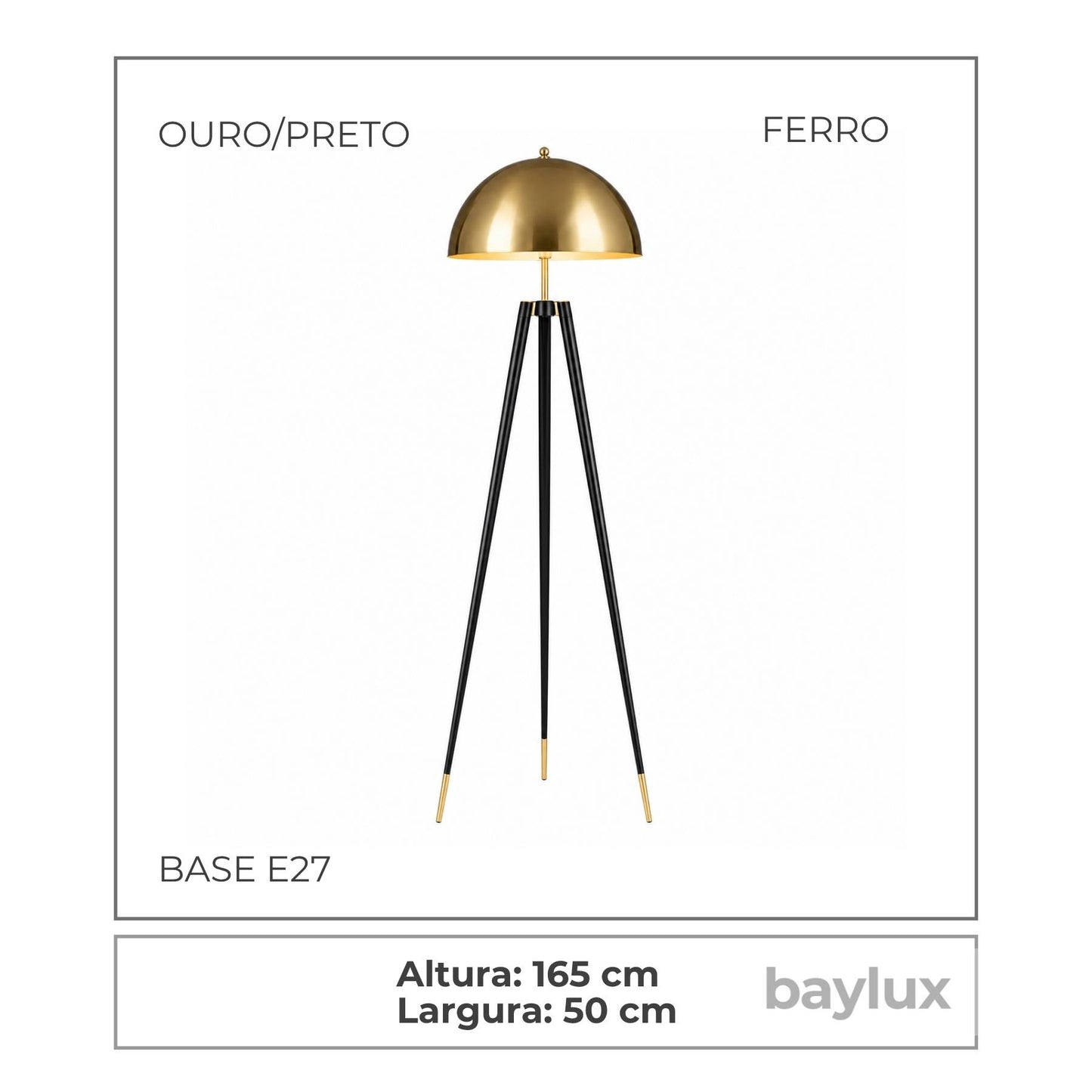 Luminária de Chão Nordic Tripé | Design Escandinavo Contemporâneo