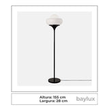 Luminária de Chão Bauhaus | Design Futurista em Vidro e Metal