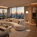 Luminária de Chão Bella com Mesa Lateral | Design Funcional e Sofisticado