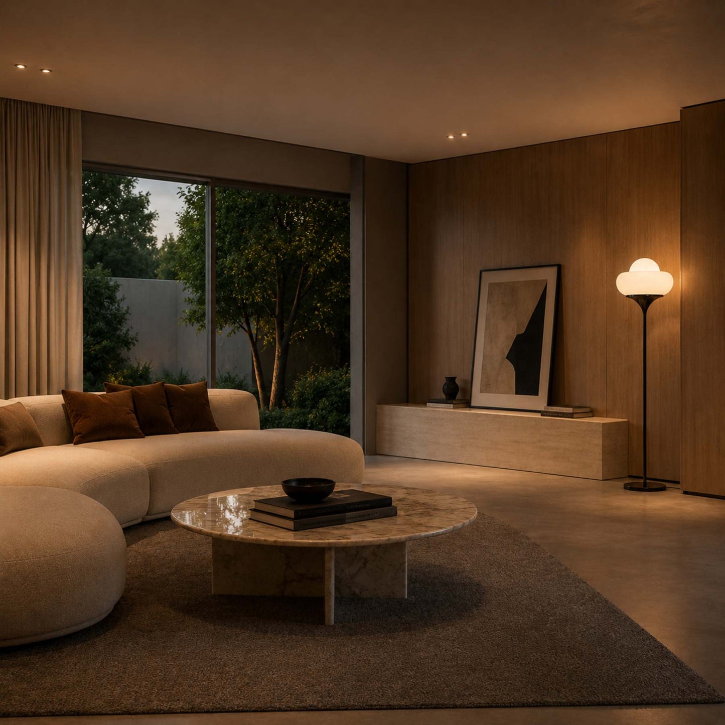 Luminária de Chão Bauhaus | Design Futurista em Vidro e Metal
