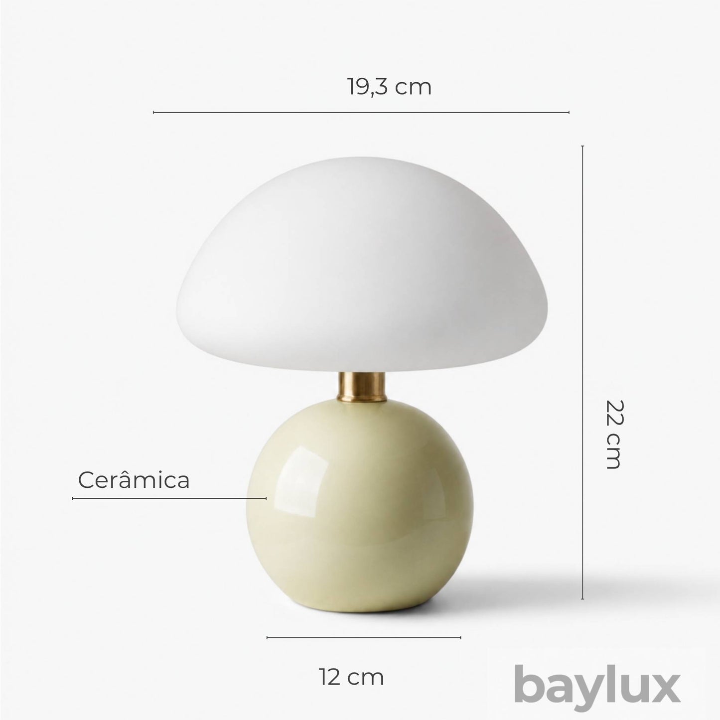 Luminária de Mesa Cogumelo Bege