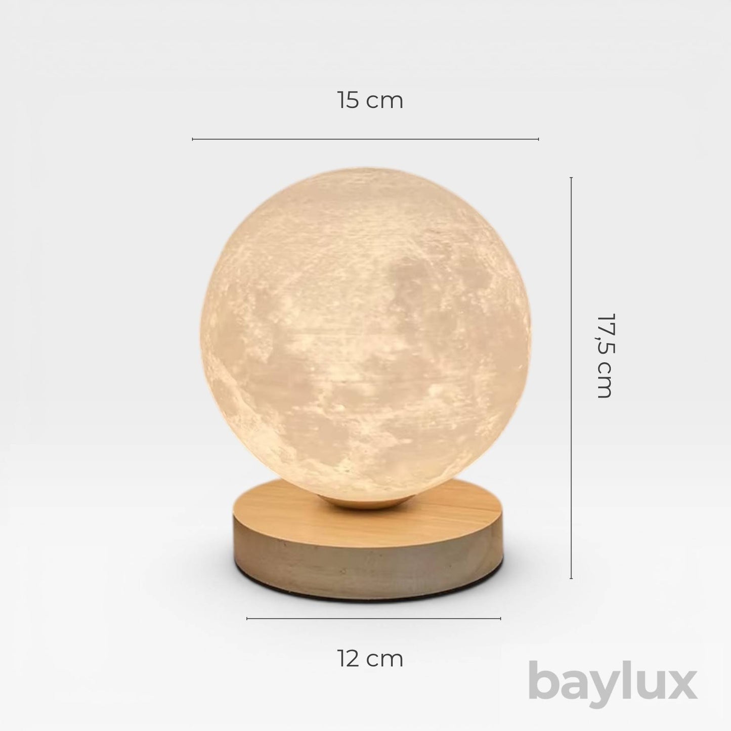 Luminária de Mesa Lua 3D LED
