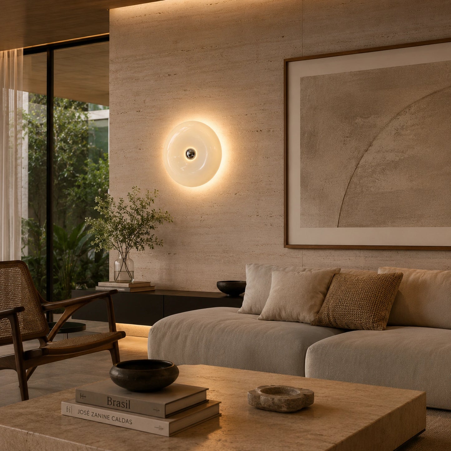 Luminária de parede para sala Arandela Retrô com LED integrado