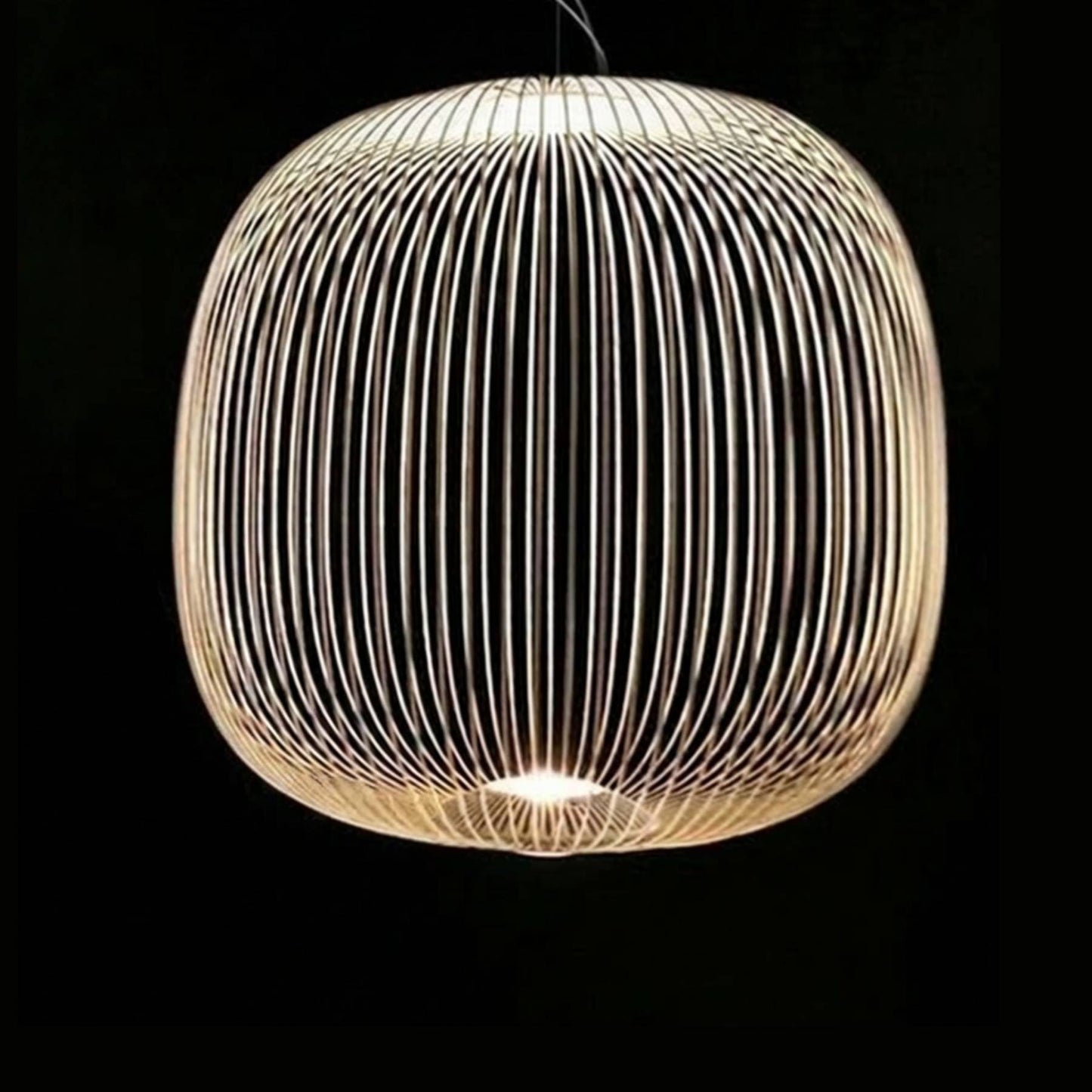 Luminária de Teto Pendente de Metal Branca Orbe