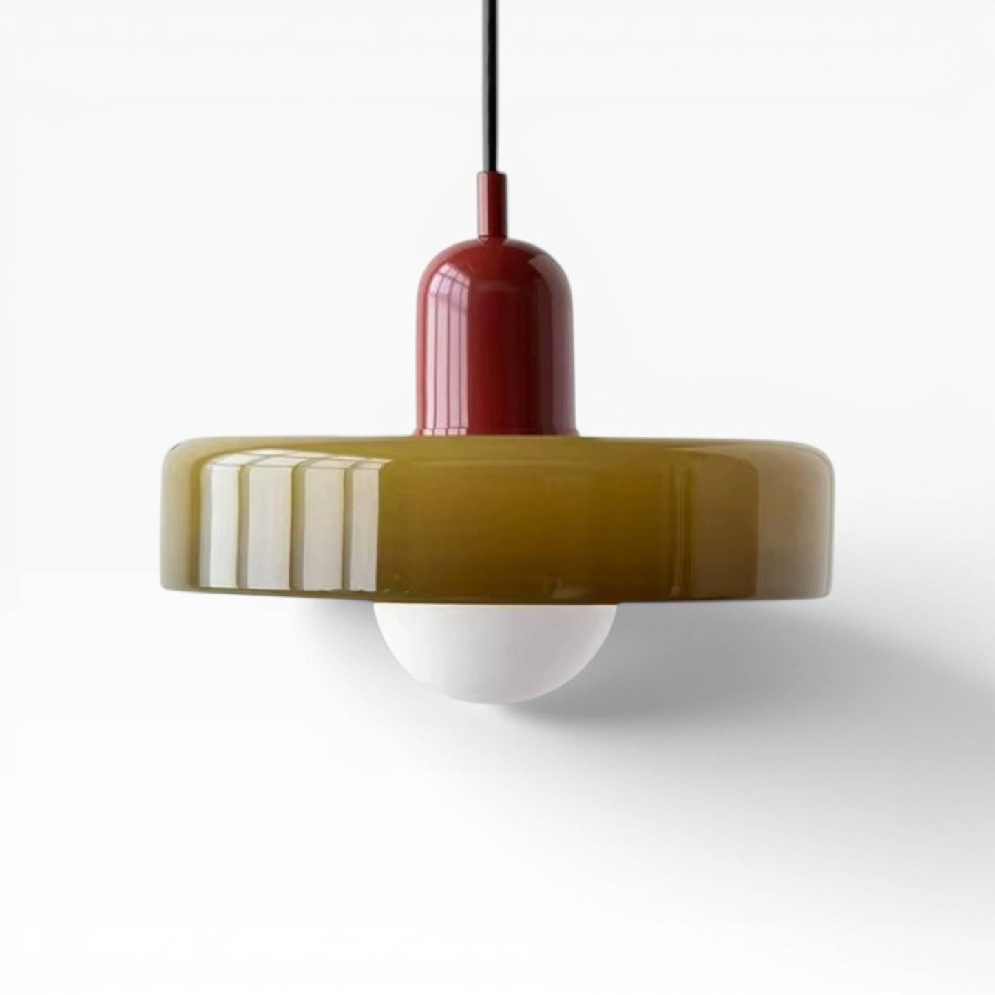 Luminária de Teto Pendente de Vidro Verde Zen