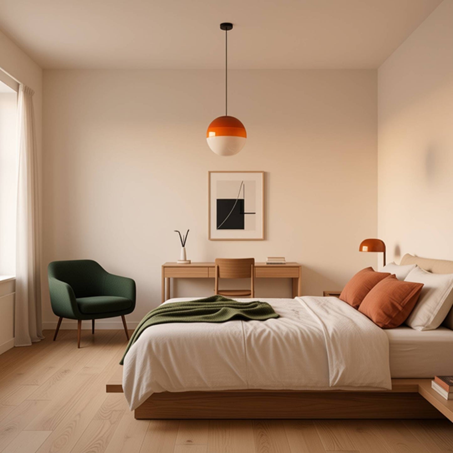 Luminária de Teto Pendente LED Amarelo Ori