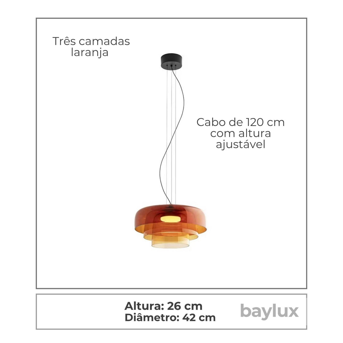 Medidas do Pendente Vitre
