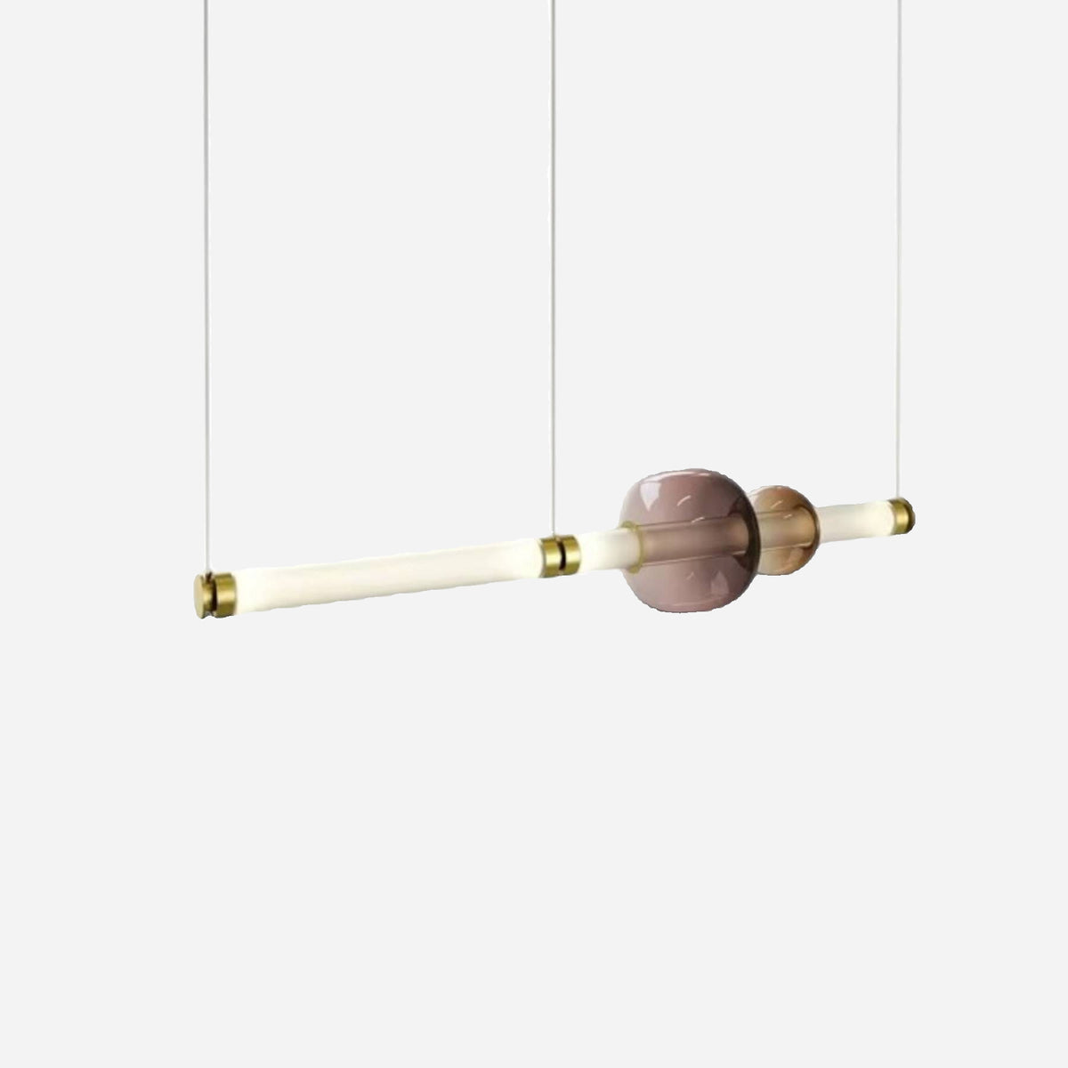 Luminária Pendente LED Dourada Lux 100 cm