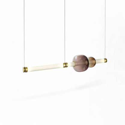 Luminária de Teto Pendente LED Vidro Metal Lux