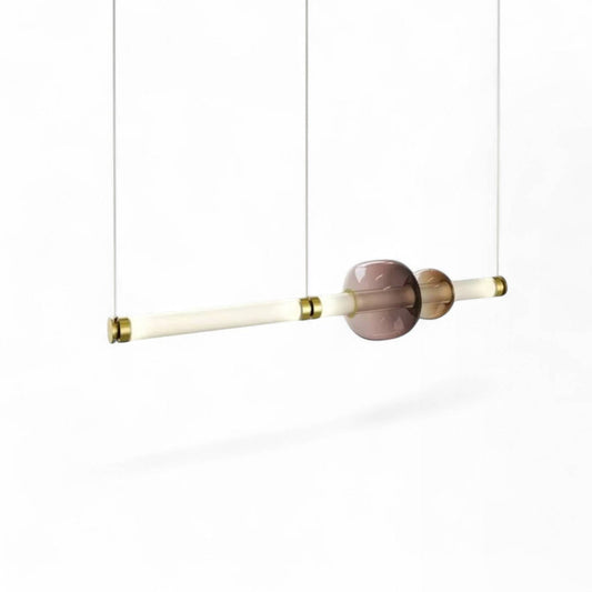 Luminária de Teto Pendente LED Vidro Metal Lux
