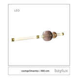 Luminária Pendente LED Dourada Lux 100 cm